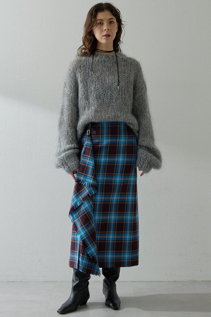 【ウィムガゼット/Whim Gazette】のチェックフリンジスカート インテリア・キッズ・メンズ・レディースファッション・服の通販 founy(ファニー) https://founy.com/ ファッション Fashion レディースファッション Fashion for Women スカート Skirts ロングスカート Long Skirts / Maxi & Midi Skirts クラシカル Classical, Vintage-Inspired シンプル Simple, Minimal タイトスカート Pencil Skirt, Tight Skirt チェック Check, Plaid, Tartan ドレープ Drape, Draping Fabric パープル Purple, Violet フリンジ Fringe, Tassel ロング Long, Long-Length エレガント 上品 Elegant 再入荷 Restock / Back in Stock A/W・秋冬 Autumn/Winter |ID: prp329100004731626 ipo3291000000035359093