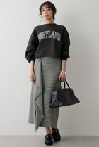 【ウィムガゼット/Whim Gazette】のチェックフリンジスカート ブラック|ID: prp329100004731626 ipo3291000000035359098