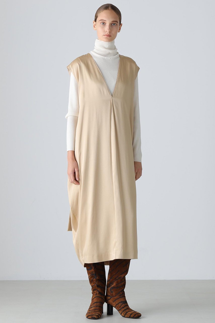 【アドーア/ADORE】のブライトサテンワンピース 人気、トレンドファッション・服の通販 founy(ファニー) 　ファッション　Fashion　レディースファッション　Fashion for Women　ワンピース　Dresses　チュニック　Tunic Tops & Dresses　なめらか　Smooth, Silky Texture　チュニック　Tunic, Long Top　ロング　Long, Long-Length　エレガント 上品　Elegant　新作・新入荷　New Arrivals / New In　other-2|ID: prp329100004731629 ipo3291000000034176379