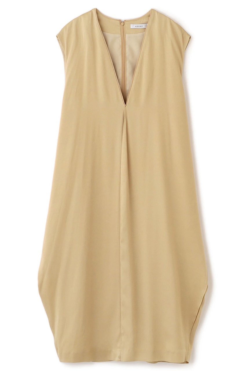 【アドーア/ADORE】のブライトサテンワンピース インテリア・キッズ・メンズ・レディースファッション・服の通販 founy(ファニー) ファッション Fashion レディースファッション Fashion for Women ワンピース Dresses チュニック Tunic Tops & Dresses なめらか Smooth, Silky Texture チュニック Tunic, Long Top ロング Long, Long-Length エレガント 上品 Elegant 再入荷 Restock / Back in Stock ベージュ|ID: prp329100004731629 ipo3291000000035949152