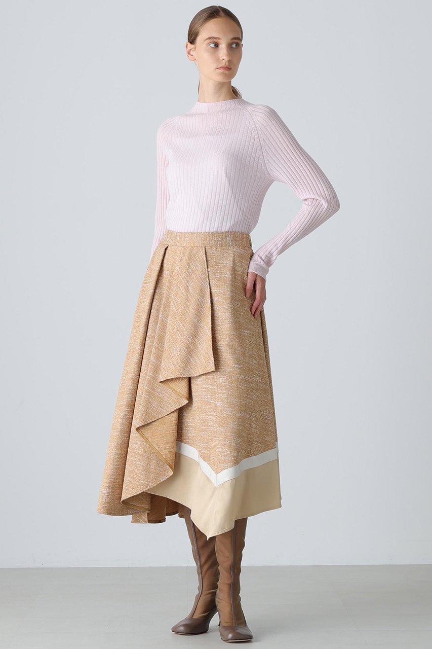 【アドーア/ADORE】のスラブツイードスカート 人気、トレンドファッション・服の通販 founy(ファニー) 　ファッション　Fashion　レディースファッション　Fashion for Women　スカート　Skirts　ロングスカート　Long Skirts / Maxi & Midi Skirts　おすすめ　Recommended / Our Picks　イレギュラーヘム　Irregular Hem　グログラン　Grosgrain, Grosgrain Ribbon　サテン　Satin, Glossy Fabric　セットアップ　Set-Up, Coordinated Outfit　ツイード　Twill, Twill Weave　ロング　Long, Long-Length　エレガント 上品　Elegant　新作・新入荷　New Arrivals / New In　other-2|ID: prp329100004731632 ipo3291000000034176403