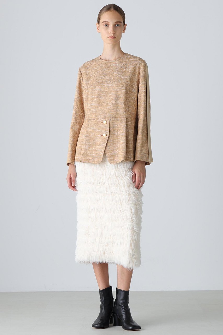 【アドーア/ADORE】のスラブツイードブラウス 人気、トレンドファッション・服の通販 founy(ファニー) 　ファッション　Fashion　レディースファッション　Fashion for Women　トップス・カットソー　Cut & Sew Tops　シャツ・ブラウス・オフィスカジュアル　Elegant Blouses & Button-Ups　おすすめ　Recommended / Our Picks　サテン　Satin, Glossy Fabric　スリーブ　Sleeve, Long Sleeve / Short Sleeve　セットアップ　Set-Up, Coordinated Outfit　ツイード　Twill, Twill Weave　ペプラム　Peplum, Flared Hem　ロング　Long, Long-Length　エレガント 上品　Elegant　新作・新入荷　New Arrivals / New In　other-4|ID: prp329100004731633 ipo3291000000034176415