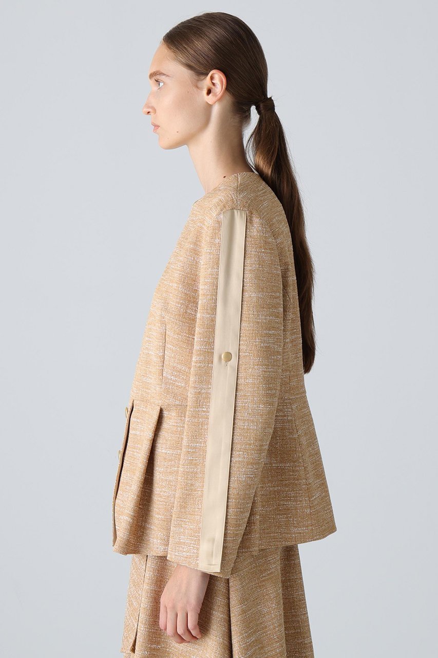 【アドーア/ADORE】のスラブツイードブラウス 人気、トレンドファッション・服の通販 founy(ファニー) 　ファッション　Fashion　レディースファッション　Fashion for Women　トップス・カットソー　Cut & Sew Tops　シャツ・ブラウス・オフィスカジュアル　Elegant Blouses & Button-Ups　おすすめ　Recommended / Our Picks　サテン　Satin, Glossy Fabric　スリーブ　Sleeve, Long Sleeve / Short Sleeve　セットアップ　Set-Up, Coordinated Outfit　ツイード　Twill, Twill Weave　ペプラム　Peplum, Flared Hem　ロング　Long, Long-Length　エレガント 上品　Elegant　新作・新入荷　New Arrivals / New In　other-5|ID: prp329100004731633 ipo3291000000034176416