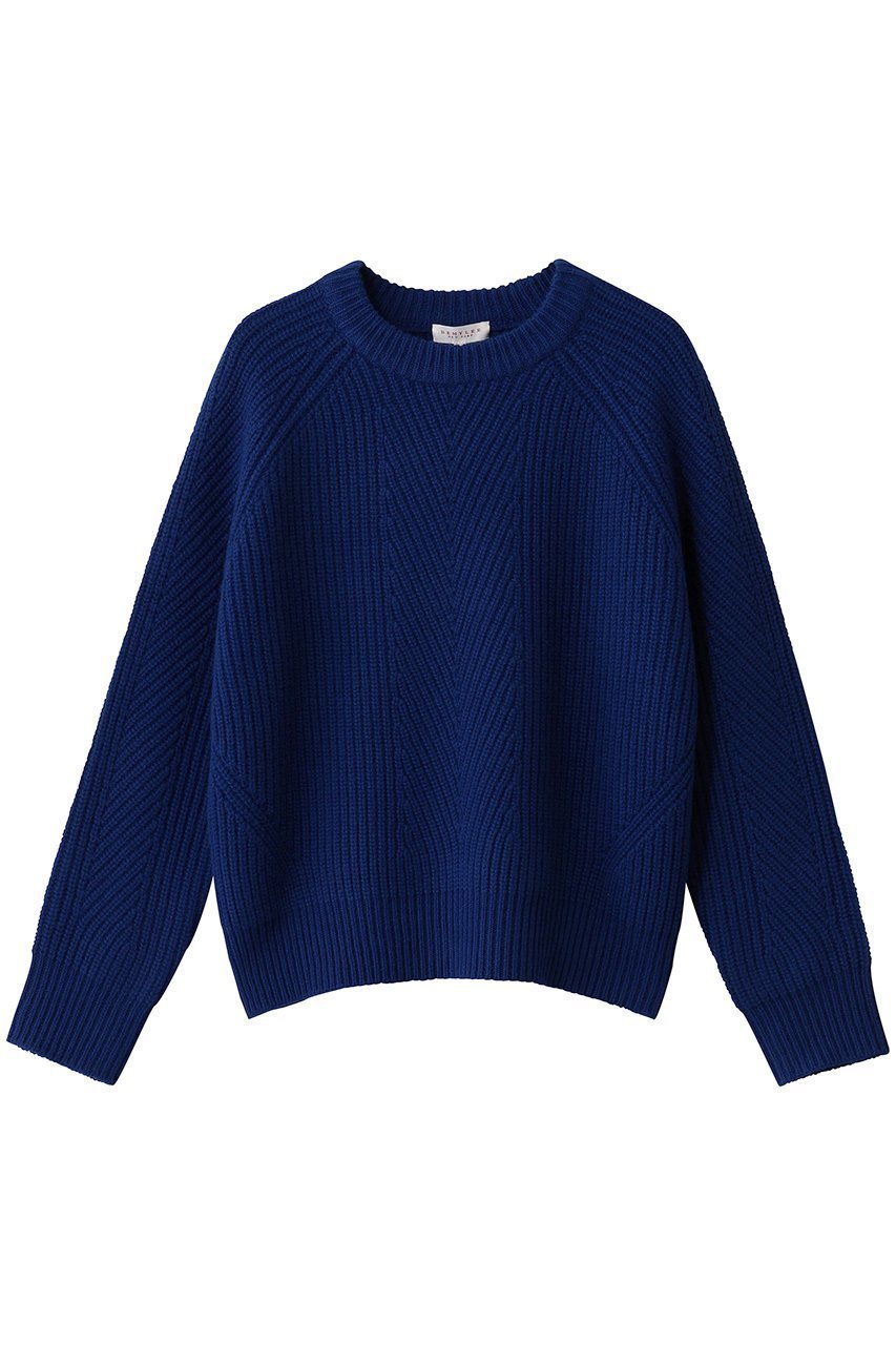 【デミーリー/DEMYLEE】のCHELSEA ラムウール クルーネックニットプルオーバー インテリア・キッズ・メンズ・レディースファッション・服の通販 founy(ファニー) 　ファッション　Fashion　レディースファッション　Fashion for Women　トップス・カットソー　Cut & Sew Tops　ニット　Knit Tops & Sweaters　カジュアルプルオーバー・ニットトップス　Pullovers & Knit Tops / Casual Pullovers　シンプル　Simple, Minimal　新作・新入荷　New Arrivals / New In　ブルー|ID: prp329100004731640 ipo3291000000034176469