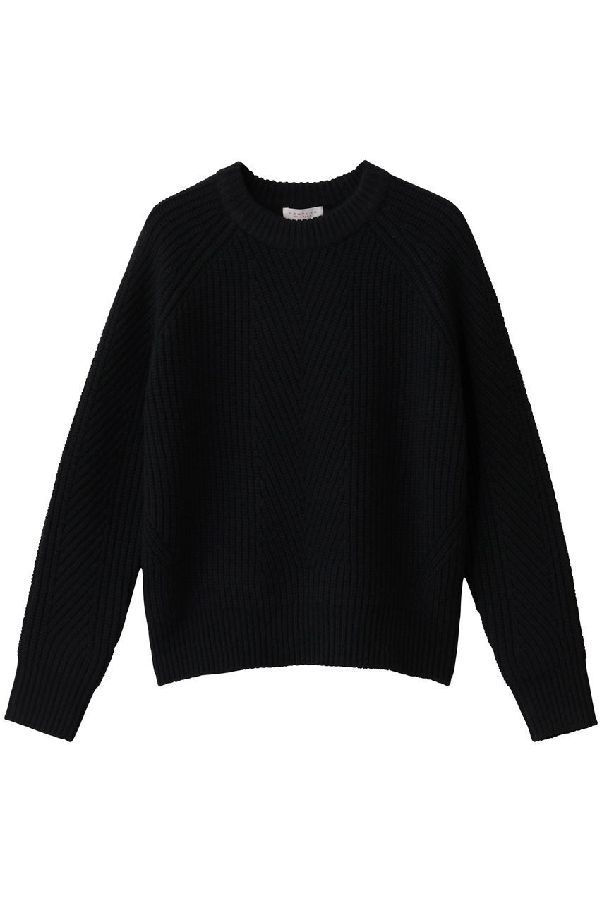 【デミーリー/DEMYLEE】のCHELSEA ラムウール クルーネックニットプルオーバー インテリア・キッズ・メンズ・レディースファッション・服の通販 founy(ファニー) 　ファッション　Fashion　レディースファッション　Fashion for Women　トップス・カットソー　Cut & Sew Tops　ニット　Knit Tops & Sweaters　カジュアルプルオーバー・ニットトップス　Pullovers & Knit Tops / Casual Pullovers　シンプル　Simple, Minimal　新作・新入荷　New Arrivals / New In　ブラック|ID: prp329100004731640 ipo3291000000034176470