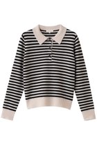 【デミーリー/DEMYLEE】のRIGUE ラムウール ボーダーポロニットプルオーバー オフホワイト|ID: prp329100004731641 ipo3291000000036205663