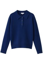 【デミーリー/DEMYLEE】のRIGUEL ラムウール ポロニットプルオーバー ブルー|ID: prp329100004731642 ipo3291000000034176484