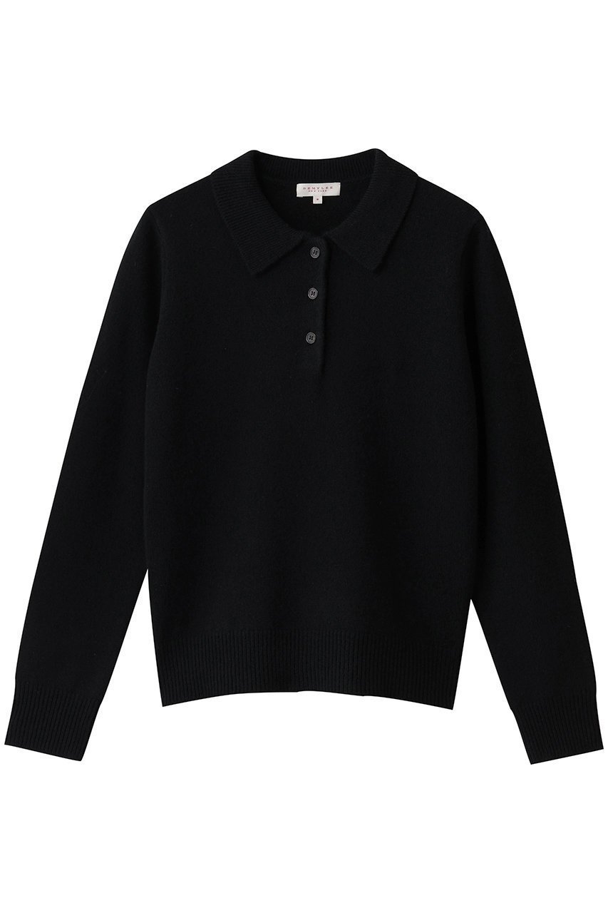 【デミーリー/DEMYLEE】のRIGUEL ラムウール ポロニットプルオーバー インテリア・キッズ・メンズ・レディースファッション・服の通販 founy(ファニー) 　ファッション　Fashion　レディースファッション　Fashion for Women　トップス・カットソー　Cut & Sew Tops　ニット　Knit Tops & Sweaters　カジュアルプルオーバー・ニットトップス　Pullovers & Knit Tops / Casual Pullovers　クラシカル　Classical, Vintage-Inspired　スラックス　Slacks, Dress Pants　デニム　Denim, Jeans Material　リラックス　Relax, Relaxed Fit　エレガント 上品　Elegant　新作・新入荷　New Arrivals / New In　ブラック|ID: prp329100004731642 ipo3291000000034176485