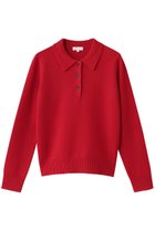 【デミーリー/DEMYLEE】のRIGUEL ラムウール ポロニットプルオーバー レッド|ID:prp329100004731642