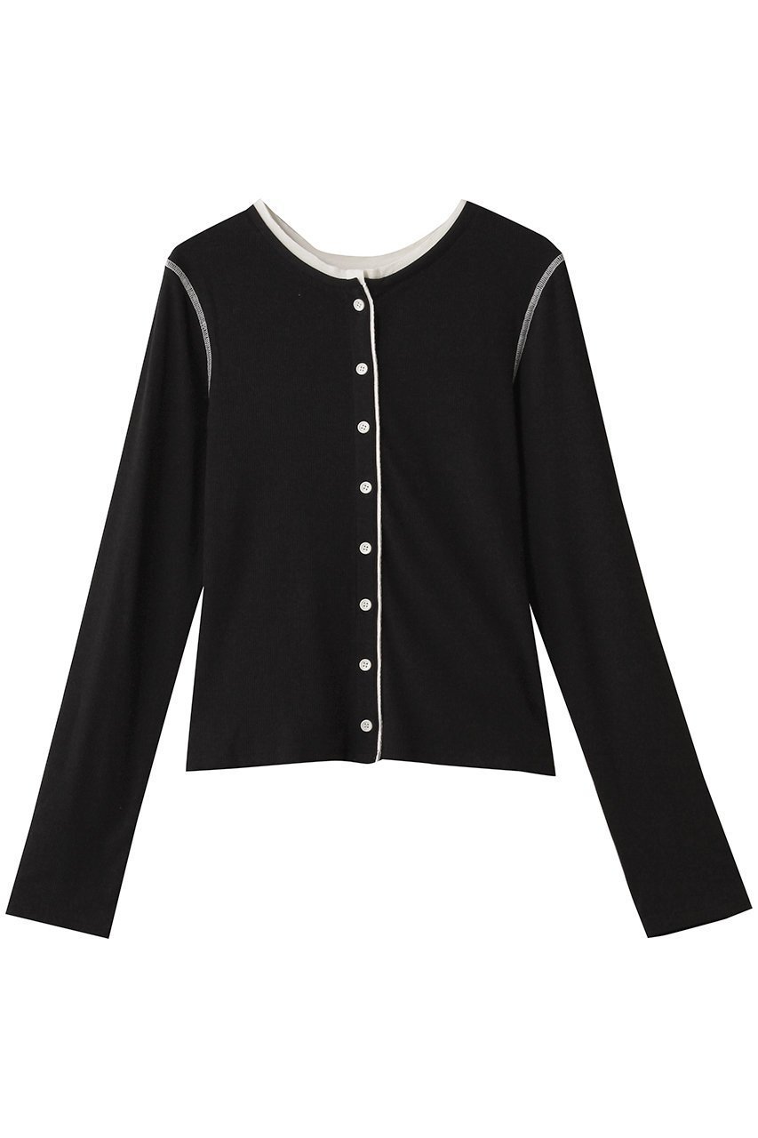 【クラネ/CLANE】のW FACE BICOLOR CARDIGAN インテリア・キッズ・メンズ・レディースファッション・服の通販 founy(ファニー) 　ファッション　Fashion　レディースファッション　Fashion for Women　トップス・カットソー　Cut & Sew Tops　ニット　Knit Tops & Sweaters　カーディガン・羽織り　Layered Style Cardigans　カーディガン　Cardigan, Knitwear　新作・新入荷　New Arrivals / New In　BLACK|ID: prp329100004732960 ipo3291000000034187403