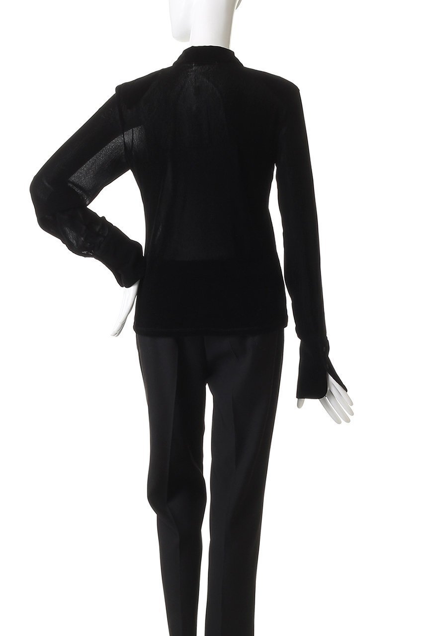 【クラネ/CLANE】のTULLE FLOCKY POLO SHIRTS 人気、トレンドファッション・服の通販 founy(ファニー) 　ファッション　Fashion　レディースファッション　Fashion for Women　トップス・カットソー　Cut & Sew Tops　シャツ・ブラウス・オフィスカジュアル　Elegant Blouses & Button-Ups　ロングTシャツ・Tシャツ　Longline T-Shirts & Tees　ポロシャツ・きれいめカジュアル　Smart-Casual Polo Tops　カットソー・ベーシックTシャツ　Cut-and-Sewn Tops / Stretch Tees & Basics　カフス　Cuff Design　シンプル　Simple, Minimal　スリーブ　Sleeve, Long Sleeve / Short Sleeve　ロング　Long, Long-Length　新作・新入荷　New Arrivals / New In　other-4|ID: prp329100004732961 ipo3291000000034187413