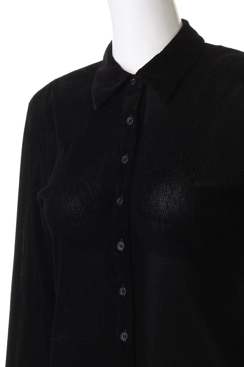 【クラネ/CLANE】のTULLE FLOCKY POLO SHIRTS 人気、トレンドファッション・服の通販 founy(ファニー) 　ファッション　Fashion　レディースファッション　Fashion for Women　トップス・カットソー　Cut & Sew Tops　シャツ・ブラウス・オフィスカジュアル　Elegant Blouses & Button-Ups　ロングTシャツ・Tシャツ　Longline T-Shirts & Tees　ポロシャツ・きれいめカジュアル　Smart-Casual Polo Tops　カットソー・ベーシックTシャツ　Cut-and-Sewn Tops / Stretch Tees & Basics　カフス　Cuff Design　シンプル　Simple, Minimal　スリーブ　Sleeve, Long Sleeve / Short Sleeve　ロング　Long, Long-Length　新作・新入荷　New Arrivals / New In　other-5|ID: prp329100004732961 ipo3291000000034187414