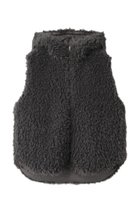 【リナージオ/LIGNAGGIO】のECOPEL ラム風ロングヘアフェイク リバーシブル フードジレ グレー|ID: prp329100004732966 ipo3291000000035666384