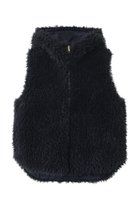 【リナージオ/LIGNAGGIO】のECOPEL ラム風ロングヘアフェイク リバーシブル フードジレ ネイビー|ID: prp329100004732966 ipo3291000000035666385