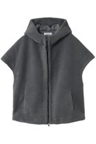 【リナージオ/LIGNAGGIO】のECOPEL ラムシャーリング風フレンチスリーブフードジレ グレー|ID:prp329100004732967