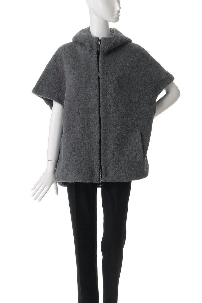 【リナージオ/LIGNAGGIO】のECOPEL ラムシャーリング風フレンチスリーブフードジレ 人気、トレンドファッション・服の通販 founy(ファニー) 　ファッション　Fashion　レディースファッション　Fashion for Women　アウター　Coat / Outerwear Collection　レディースジャケット・軽アウター　Jackets　シャーリング　Shirring, Ruched　ジャケット　Jacket, Outerwear　トレンド　Trend, Trending Now　ファブリック　Fabric, Textile　ベスト　Vest, Waistcoat　other-2|ID: prp329100004732967 ipo3291000000035888934