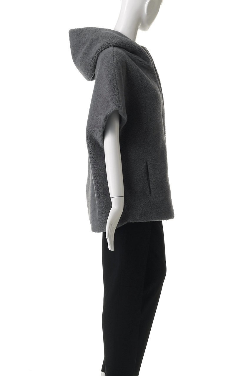 【リナージオ/LIGNAGGIO】のECOPEL ラムシャーリング風フレンチスリーブフードジレ 人気、トレンドファッション・服の通販 founy(ファニー) 　ファッション　Fashion　レディースファッション　Fashion for Women　アウター　Coat / Outerwear Collection　レディースジャケット・軽アウター　Jackets　シャーリング　Shirring, Ruched　ジャケット　Jacket, Outerwear　トレンド　Trend, Trending Now　ファブリック　Fabric, Textile　ベスト　Vest, Waistcoat　other-3|ID: prp329100004732967 ipo3291000000035888935