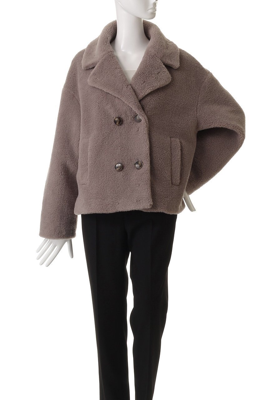 【リナージオ/LIGNAGGIO】のECOPELラムシャーリング風ショートジャケット 人気、トレンドファッション・服の通販 founy(ファニー) 　ファッション　Fashion　レディースファッション　Fashion for Women　アウター　Coat / Outerwear Collection　レディースジャケット・軽アウター　Jackets　シャーリング　Shirring, Ruched　ショート　Short, Short Length　ジャケット　Jacket, Outerwear　バランス　Balance, Style Balance　ボトム　Bottoms, Lower Wear　リアル　Real, Realistic　新作・新入荷　New Arrivals / New In　other-2|ID: prp329100004732969 ipo3291000000034187470