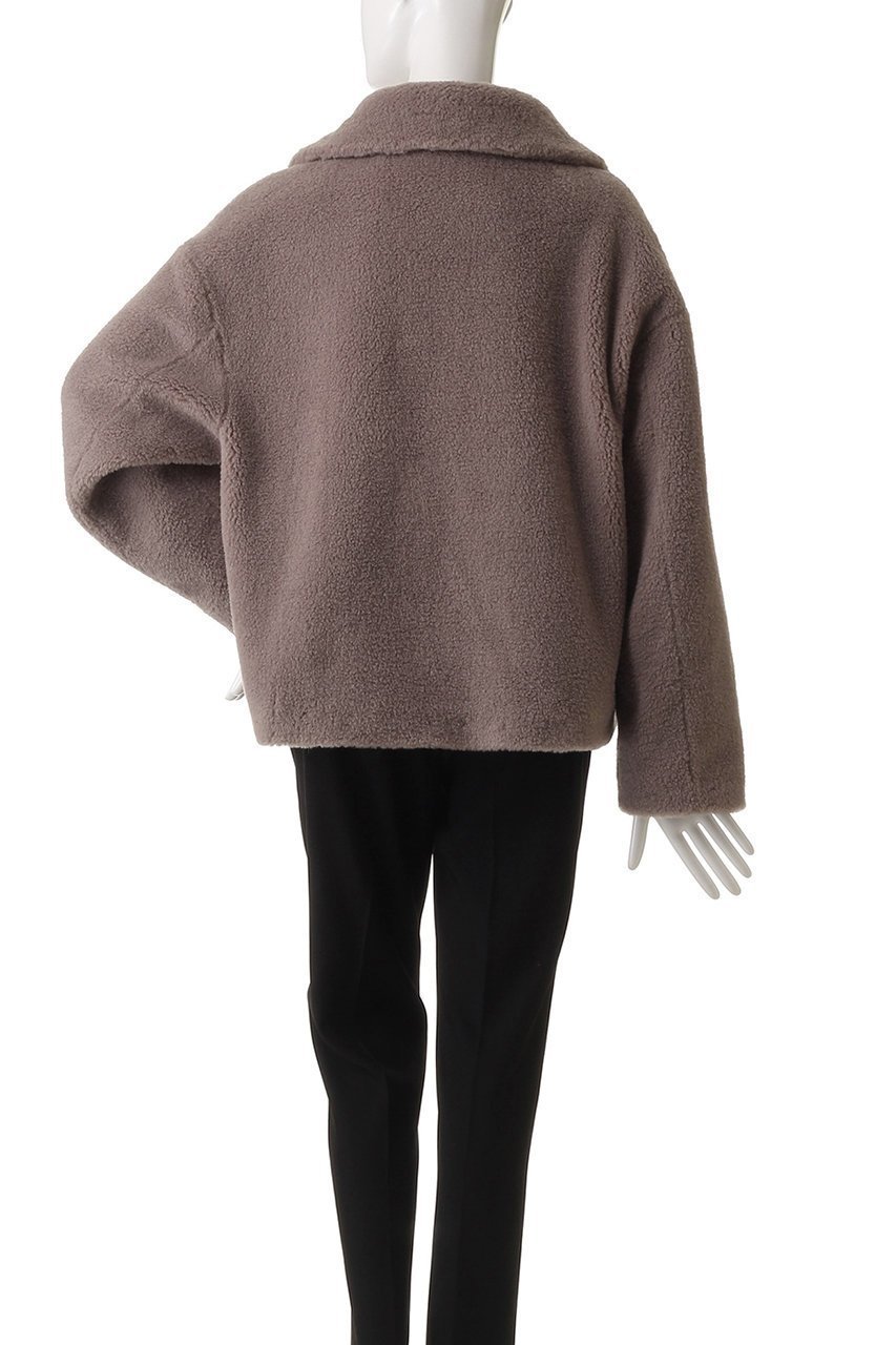 【リナージオ/LIGNAGGIO】のECOPELラムシャーリング風ショートジャケット 人気、トレンドファッション・服の通販 founy(ファニー) 　ファッション　Fashion　レディースファッション　Fashion for Women　アウター　Coat / Outerwear Collection　レディースジャケット・軽アウター　Jackets　シャーリング　Shirring, Ruched　ショート　Short, Short Length　ジャケット　Jacket, Outerwear　バランス　Balance, Style Balance　ボトム　Bottoms, Lower Wear　リアル　Real, Realistic　新作・新入荷　New Arrivals / New In　other-4|ID: prp329100004732969 ipo3291000000034187472