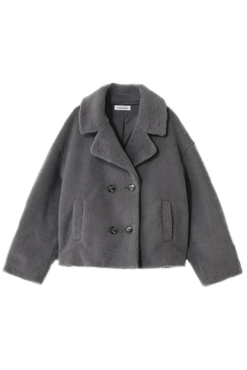 【リナージオ/LIGNAGGIO】のECOPELラムシャーリング風ショートジャケット インテリア・キッズ・メンズ・レディースファッション・服の通販 founy(ファニー) ファッション Fashion レディースファッション Fashion for Women アウター Coat / Outerwear Collection レディースジャケット・軽アウター Jackets シャーリング Shirring, Ruched ショート Short, Short Length ジャケット Jacket, Outerwear バランス Balance, Style Balance ボトム Bottoms, Lower Wear リアル Real, Realistic 再入荷 Restock / Back in Stock グレー|ID: prp329100004732969 ipo3291000000035888945