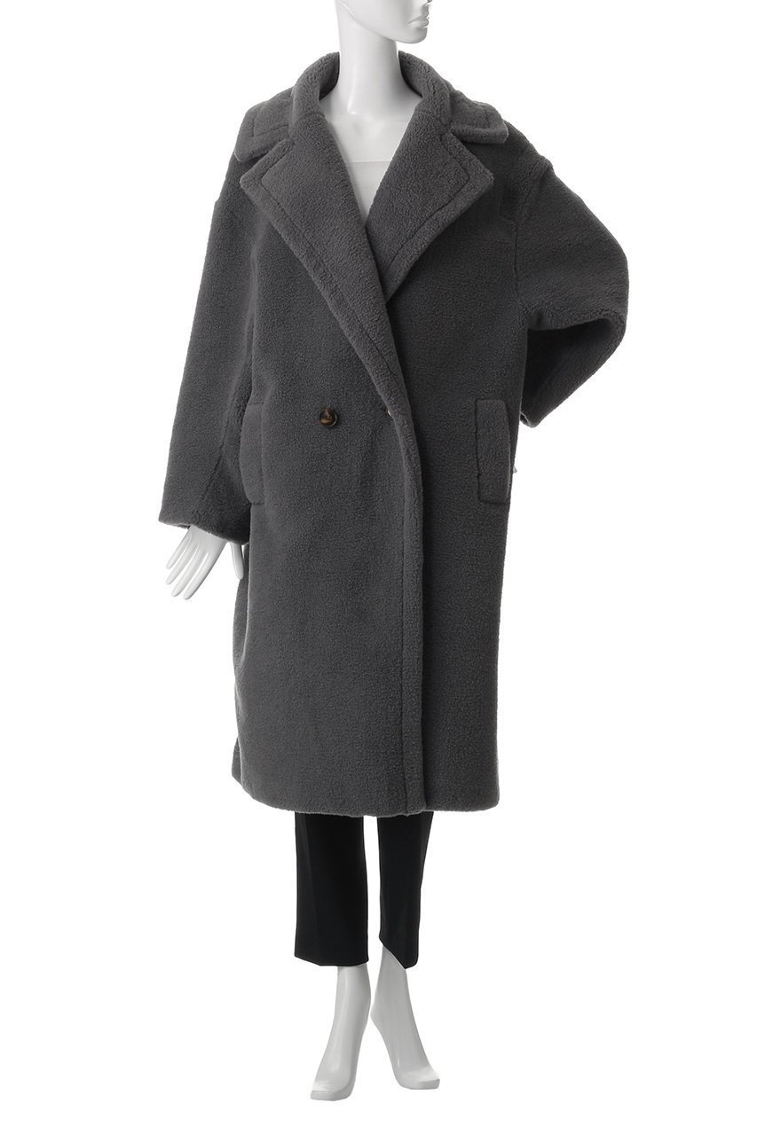 【リナージオ/LIGNAGGIO】のECOPELラムシャーリング風コート 人気、トレンドファッション・服の通販 founy(ファニー) 　ファッション　Fashion　レディースファッション　Fashion for Women　アウター　Coat / Outerwear Collection　コート・ロングコート・ピーコート　Long Coats, Peacoats & More　シャーリング　Shirring, Ruched　デニム　Denim, Jeans Material　リュクス　Luxury, Elegant, High-End, Chic　ロング　Long, Long-Length　新作・新入荷　New Arrivals / New In　A/W・秋冬　Autumn/Winter　other-2|ID: prp329100004732970 ipo3291000000034187480
