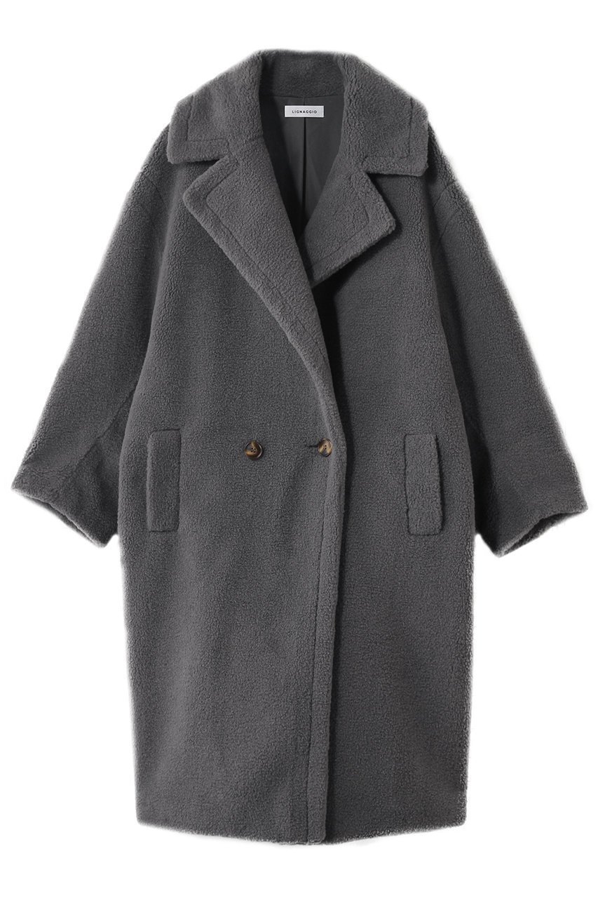 【リナージオ/LIGNAGGIO】のECOPELラムシャーリング風コート 人気、トレンドファッション・服の通販 founy(ファニー) 　ファッション　Fashion　レディースファッション　Fashion for Women　アウター　Coat / Outerwear Collection　コート・ロングコート・ピーコート　Long Coats, Peacoats & More　シャーリング　Shirring, Ruched　デニム　Denim, Jeans Material　リュクス　Luxury, Elegant, High-End, Chic　ロング　Long, Long-Length　A/W・秋冬　Autumn/Winter　 other-1|ID: prp329100004732970 ipo3291000000034885226