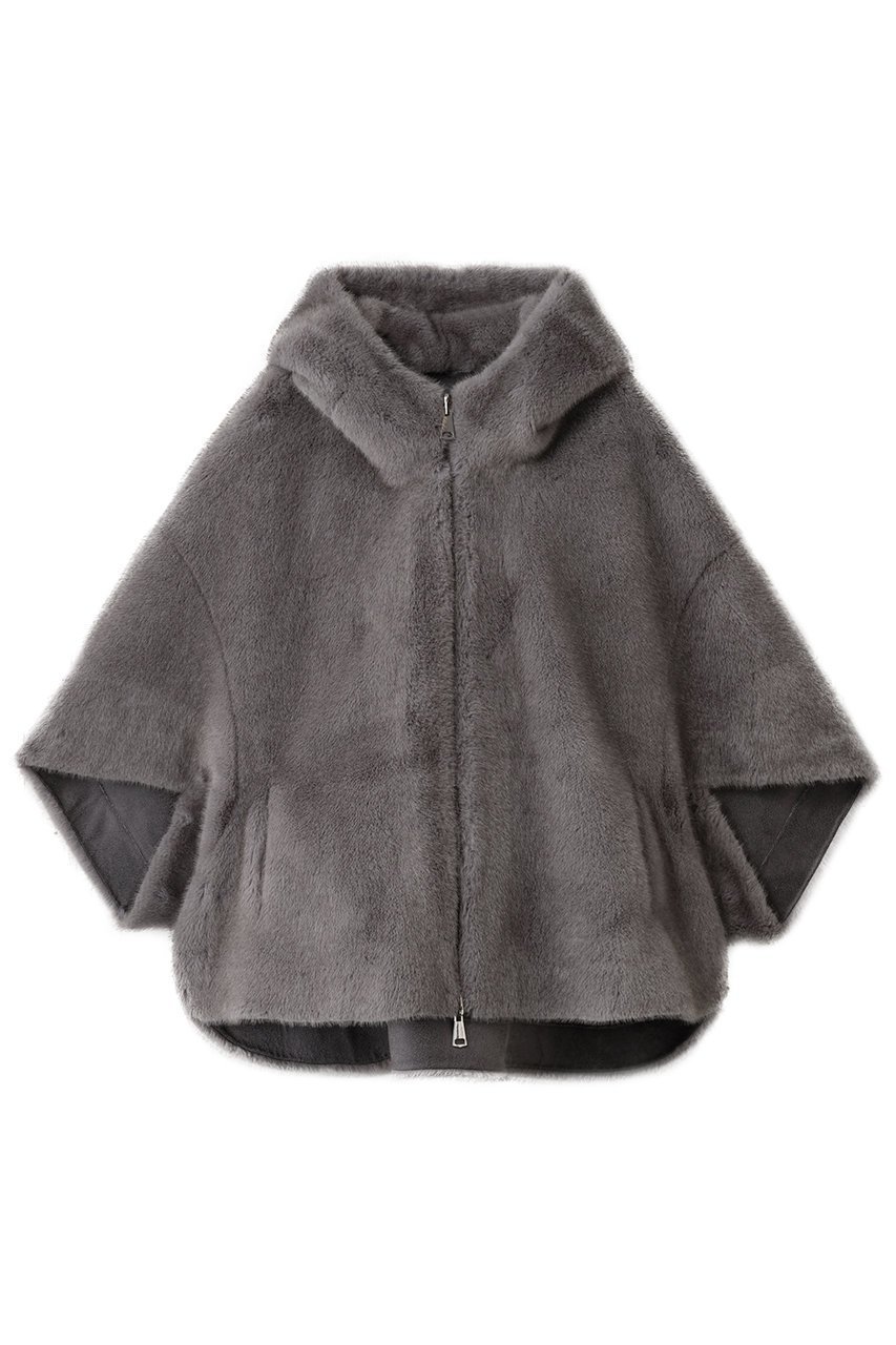 【リナージオ/LIGNAGGIO】のミンク風フェイク1枚仕立てフードジャケット インテリア・キッズ・メンズ・レディースファッション・服の通販 founy(ファニー) 　ファッション　Fashion　レディースファッション　Fashion for Women　アウター　Coat / Outerwear Collection　レディースジャケット・軽アウター　Jackets　ジャケット　Jacket, Outerwear　フェイク　Faux, Fake　フェイクファー　Faux Fur, Imitation Fur　リアル　Real, Realistic　エレガント 上品　Elegant　再入荷　Restock / Back in Stock　グレー|ID: prp329100004732971 ipo3291000000034269209