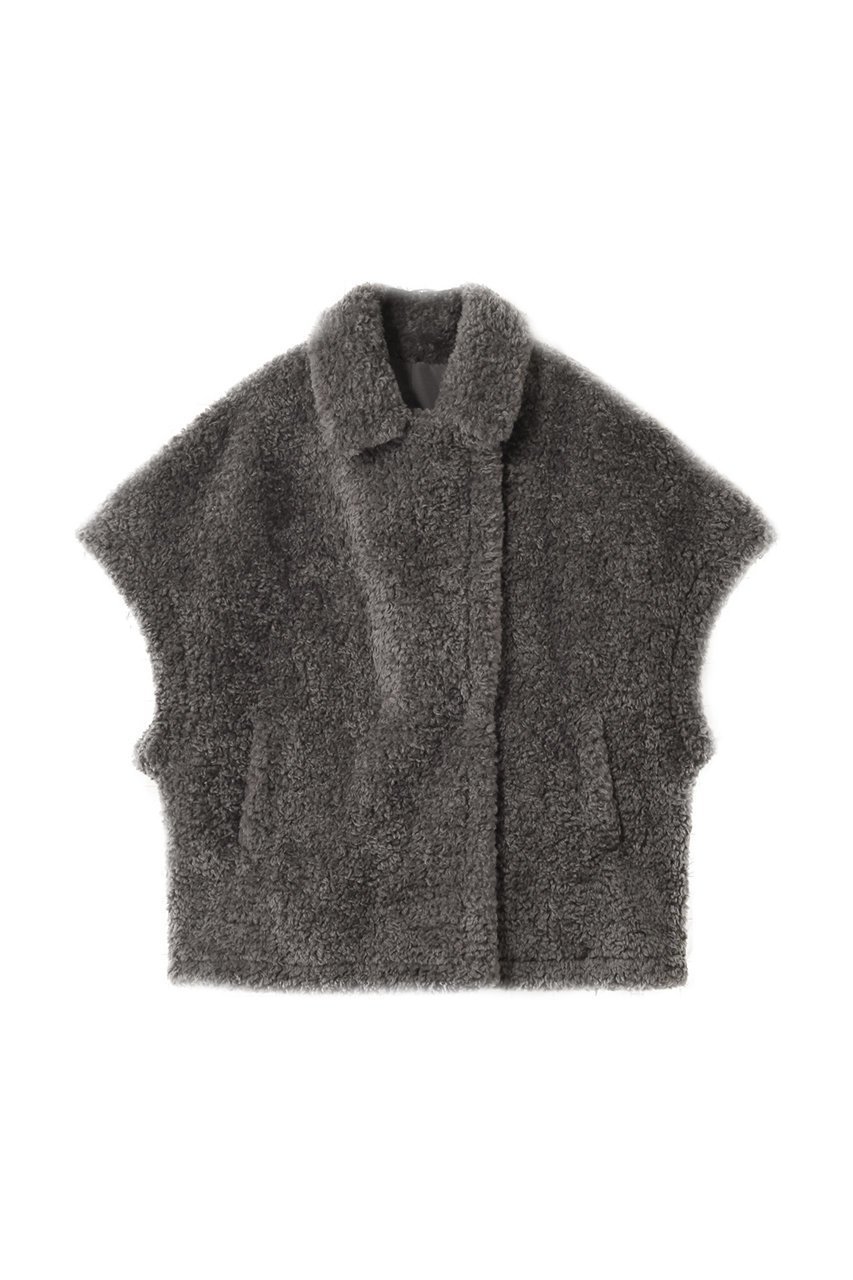 【リナージオ/LIGNAGGIO】のラム風フェイクフレンチスリープジレ インテリア・キッズ・メンズ・レディースファッション・服の通販 founy(ファニー) 　ファッション　Fashion　レディースファッション　Fashion for Women　アウター　Coat / Outerwear Collection　レディースジャケット・軽アウター　Jackets　ジャケット　Jacket, Outerwear　フェイク　Faux, Fake　ベスト　Vest, Waistcoat　新作・新入荷　New Arrivals / New In　グレー|ID: prp329100004732972 ipo3291000000034187496