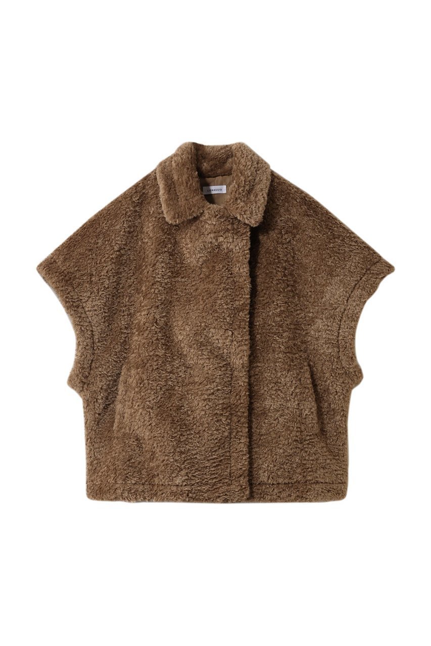 【リナージオ/LIGNAGGIO】のラム風フェイクフレンチスリープジレ インテリア・キッズ・メンズ・レディースファッション・服の通販 founy(ファニー) 　ファッション　Fashion　レディースファッション　Fashion for Women　アウター　Coat / Outerwear Collection　レディースジャケット・軽アウター　Jackets　ジャケット　Jacket, Outerwear　フェイク　Faux, Fake　ベスト　Vest, Waistcoat　再入荷　Restock / Back in Stock　キャメル|ID: prp329100004732972 ipo3291000000034716494