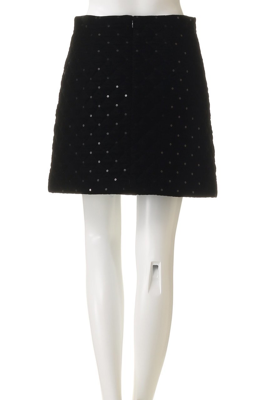 【アルアバイル/allureville】の【Loulou Willoughby】ベロアキルティングミニスカート 人気、トレンドファッション・服の通販 founy(ファニー) 　ファッション　Fashion　レディースファッション　Fashion for Women　スカート　Skirts　ミニスカート　Mini Skirts　キルティング　Quilted, Quilting　サテン　Satin, Glossy Fabric　スパンコール　Sequins, Sequin Embellishment　パーティ　Party, Party Style　ベロア　Velour, Soft Velvet　ポケット　Pocket, Pocket Detail　ミニスカート　Mini Skirt, Short Skirt　ロング　Long, Long-Length　other-4|ID: prp329100004732975 ipo3291000000035754487