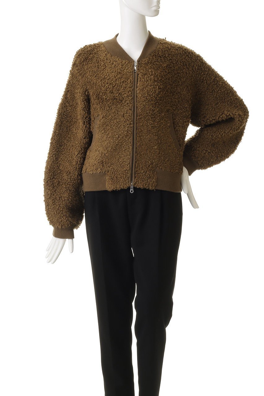 【アルアバイル/allureville】のニットボアブルゾン 人気、トレンドファッション・服の通販 founy(ファニー) 　ファッション　Fashion　レディースファッション　Fashion for Women　アウター　Coat / Outerwear Collection　レディースジャケット・軽アウター　Jackets　ブルゾンジャケット・スポーティアウター　Blouson Jackets　インナー　Innerwear　ジャケット　Jacket, Outerwear　ストレッチ　Stretch, Stretchy Fabric　スポーティ　Sporty, Casual Athletic　ブルゾン　Blouson, Bomber Jacket　モコモコ　Fuzzy, Fluffy　再入荷　Restock / Back in Stock　冬　Winter / This Winter　秋　Autumn　A/W・秋冬　Autumn/Winter　other-2|ID: prp329100004732976 ipo3291000000034294486