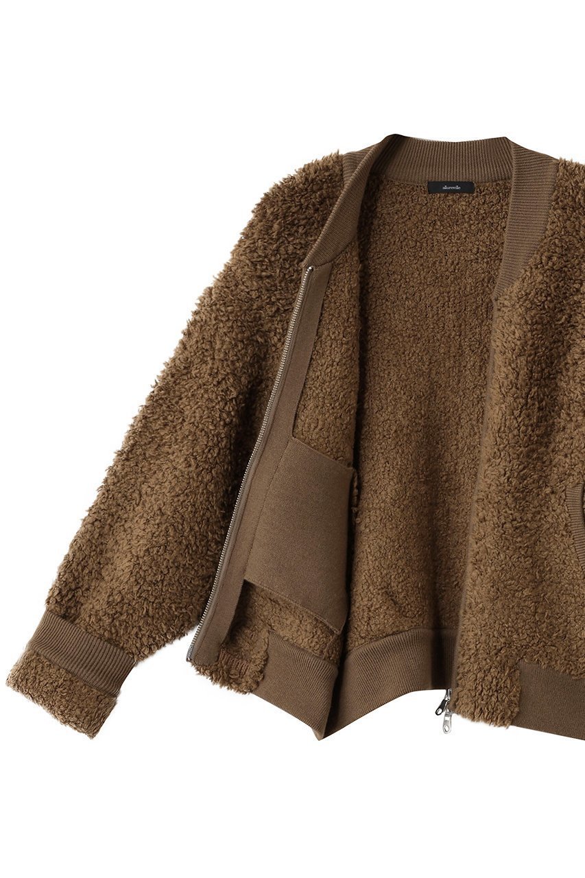 【アルアバイル/allureville】のニットボアブルゾン 人気、トレンドファッション・服の通販 founy(ファニー) 　ファッション　Fashion　レディースファッション　Fashion for Women　アウター　Coat / Outerwear Collection　レディースジャケット・軽アウター　Jackets　ブルゾンジャケット・スポーティアウター　Blouson Jackets　インナー　Innerwear　ジャケット　Jacket, Outerwear　ストレッチ　Stretch, Stretchy Fabric　スポーティ　Sporty, Casual Athletic　ブルゾン　Blouson, Bomber Jacket　モコモコ　Fuzzy, Fluffy　再入荷　Restock / Back in Stock　冬　Winter / This Winter　秋　Autumn　A/W・秋冬　Autumn/Winter　other-6|ID: prp329100004732976 ipo3291000000034294490