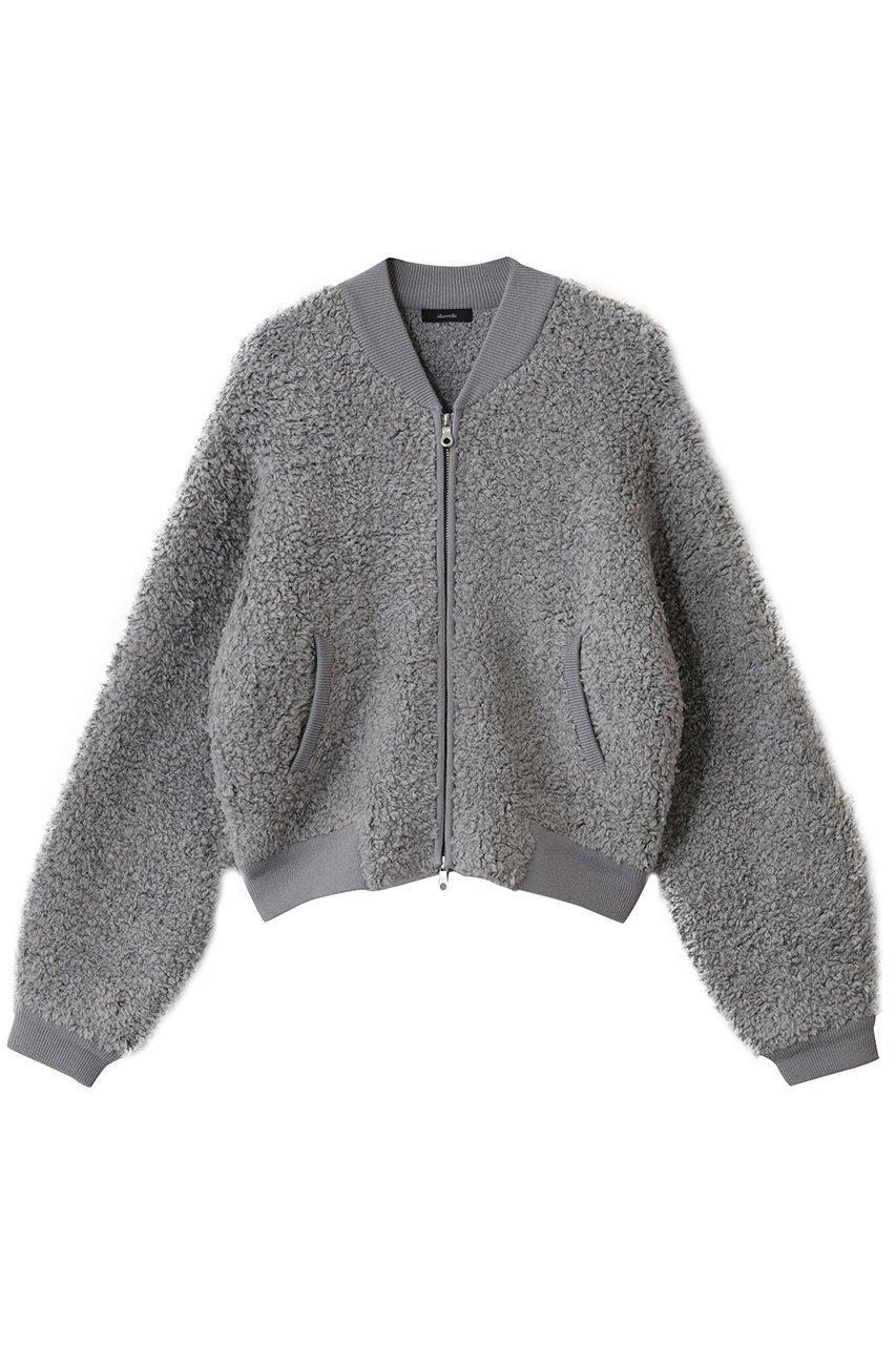 【アルアバイル/allureville】のニットボアブルゾン インテリア・キッズ・メンズ・レディースファッション・服の通販 founy(ファニー) 　ファッション　Fashion　レディースファッション　Fashion for Women　アウター　Coat / Outerwear Collection　レディースジャケット・軽アウター　Jackets　ブルゾンジャケット・スポーティアウター　Blouson Jackets　インナー　Innerwear　ジャケット　Jacket, Outerwear　ストレッチ　Stretch, Stretchy Fabric　スポーティ　Sporty, Casual Athletic　ブルゾン　Blouson, Bomber Jacket　モコモコ　Fuzzy, Fluffy　冬　Winter / This Winter　秋　Autumn　A/W・秋冬　Autumn/Winter　グレー|ID: prp329100004732976 ipo3291000000036005000