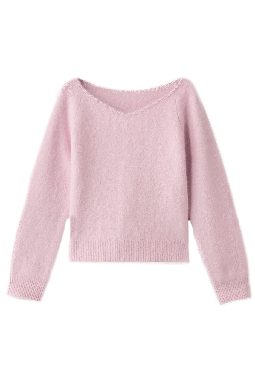【アルアバイル/allureville】の【Loulou Willoughby】カシミヤブレンドファー加工プルオーバー インテリア・キッズ・メンズ・レディースファッション・服の通販 founy(ファニー) 　ファッション　Fashion　レディースファッション　Fashion for Women　トップス・カットソー　Cut & Sew Tops　ニット　Knit Tops & Sweaters　カジュアルプルオーバー・ニットトップス　Pullovers & Knit Tops / Casual Pullovers　コンパクト　Compact, Small Size　デニム　Denim, Jeans Material　バランス　Balance, Style Balance　フレア　Flare, Flared　ミックス　Mix, Mixed Style　新作・新入荷　New Arrivals / New In　ライトピンク|ID: prp329100004732978 ipo3291000000034187545
