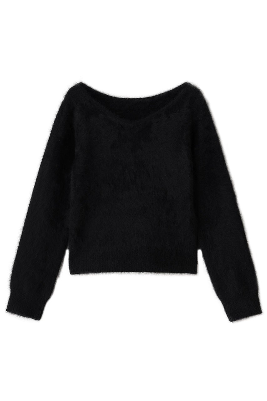 【アルアバイル/allureville】の【Loulou Willoughby】カシミヤブレンドファー加工プルオーバー インテリア・キッズ・メンズ・レディースファッション・服の通販 founy(ファニー) 　ファッション　Fashion　レディースファッション　Fashion for Women　トップス・カットソー　Cut & Sew Tops　ニット　Knit Tops & Sweaters　カジュアルプルオーバー・ニットトップス　Pullovers & Knit Tops / Casual Pullovers　コンパクト　Compact, Small Size　デニム　Denim, Jeans Material　バランス　Balance, Style Balance　フレア　Flare, Flared　ミックス　Mix, Mixed Style　新作・新入荷　New Arrivals / New In　ブラック|ID: prp329100004732978 ipo3291000000034187547