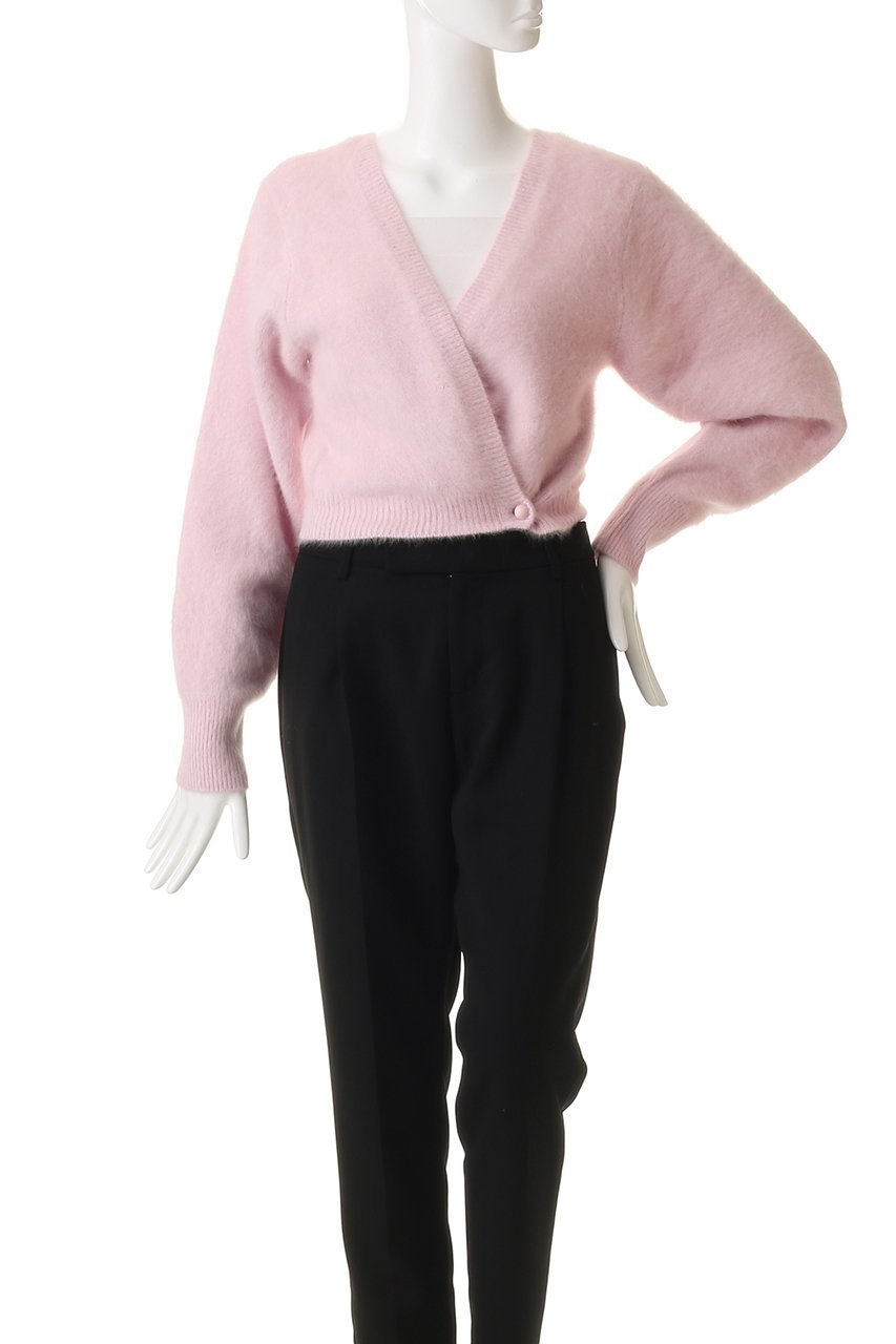 【アルアバイル/allureville】の【Loulou Willoughby】カシミヤブレンドファー加工V カーディガン 人気、トレンドファッション・服の通販 founy(ファニー) 　ファッション　Fashion　レディースファッション　Fashion for Women　トップス・カットソー　Cut & Sew Tops　ニット　Knit Tops & Sweaters　カーディガン・羽織り　Layered Style Cardigans　カシュクール　Wrap Design　カーディガン　Cardigan, Knitwear　クロップド　Cropped, Short Length　コンパクト　Compact, Small Size　トレンド　Trend, Trending Now　ボトム　Bottoms, Lower Wear　ワイド　Wide, Wide Fit　新作・新入荷　New Arrivals / New In　other-6|ID: prp329100004732979 ipo3291000000034187561
