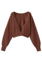 【アルアバイル/allureville】の【Loulou Willoughby】カシミヤブレンドファー加工V カーディガン キャメル|ID: prp329100004732979 ipo3291000000035754499