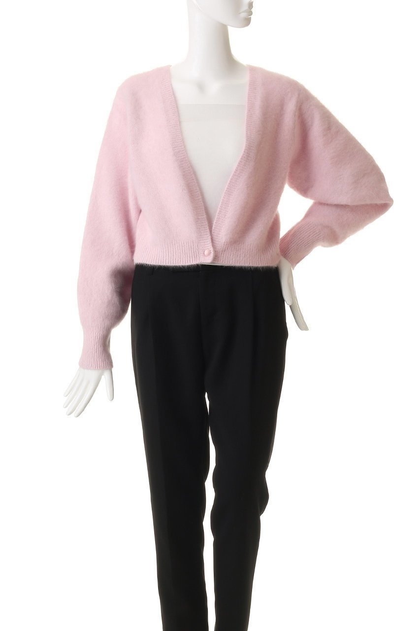 【アルアバイル/allureville】の【Loulou Willoughby】カシミヤブレンドファー加工V カーディガン 人気、トレンドファッション・服の通販 founy(ファニー) 　ファッション　Fashion　レディースファッション　Fashion for Women　トップス・カットソー　Cut & Sew Tops　ニット　Knit Tops & Sweaters　カーディガン・羽織り　Layered Style Cardigans　カシュクール　Wrap Design　カーディガン　Cardigan, Knitwear　クロップド　Cropped, Short Length　コンパクト　Compact, Small Size　トレンド　Trend, Trending Now　ボトム　Bottoms, Lower Wear　ワイド　Wide, Wide Fit　other-2|ID: prp329100004732979 ipo3291000000036019933