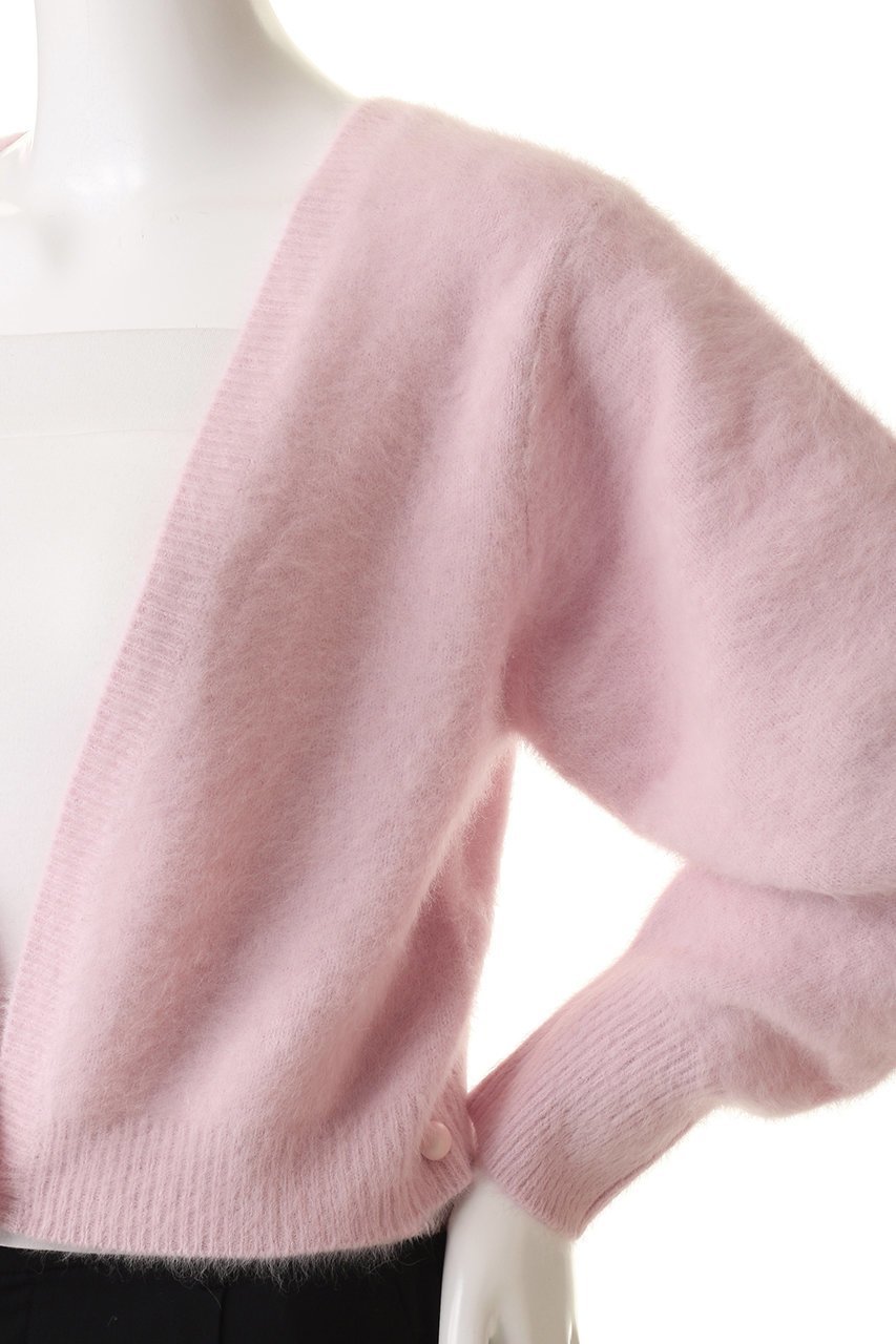 【アルアバイル/allureville】の【Loulou Willoughby】カシミヤブレンドファー加工V カーディガン 人気、トレンドファッション・服の通販 founy(ファニー) 　ファッション　Fashion　レディースファッション　Fashion for Women　トップス・カットソー　Cut & Sew Tops　ニット　Knit Tops & Sweaters　カーディガン・羽織り　Layered Style Cardigans　カシュクール　Wrap Design　カーディガン　Cardigan, Knitwear　クロップド　Cropped, Short Length　コンパクト　Compact, Small Size　トレンド　Trend, Trending Now　ボトム　Bottoms, Lower Wear　ワイド　Wide, Wide Fit　other-5|ID: prp329100004732979 ipo3291000000036019936