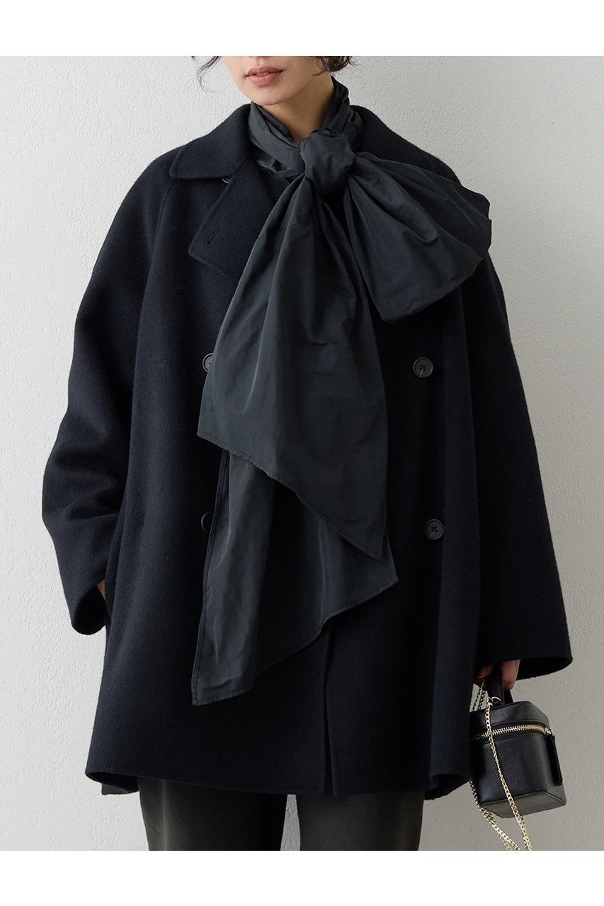 【ウィムガゼット/Whim Gazette】のリバーPコート インテリア・キッズ・メンズ・レディースファッション・服の通販 founy(ファニー) 　ファッション　Fashion　レディースファッション　Fashion for Women　アウター　Coat / Outerwear Collection　コート・ロングコート・ピーコート　Long Coats, Peacoats & More　Pコート　Pea Coats　インナー　Innerwear　ショート　Short, Short Length　ベーシック　Basic, Essential　ロング　Long, Long-Length　エレガント 上品　Elegant　新作・新入荷　New Arrivals / New In　防寒　Cold Protection, Winter-Ready　ブラック|ID: prp329100004732982 ipo3291000000034187581