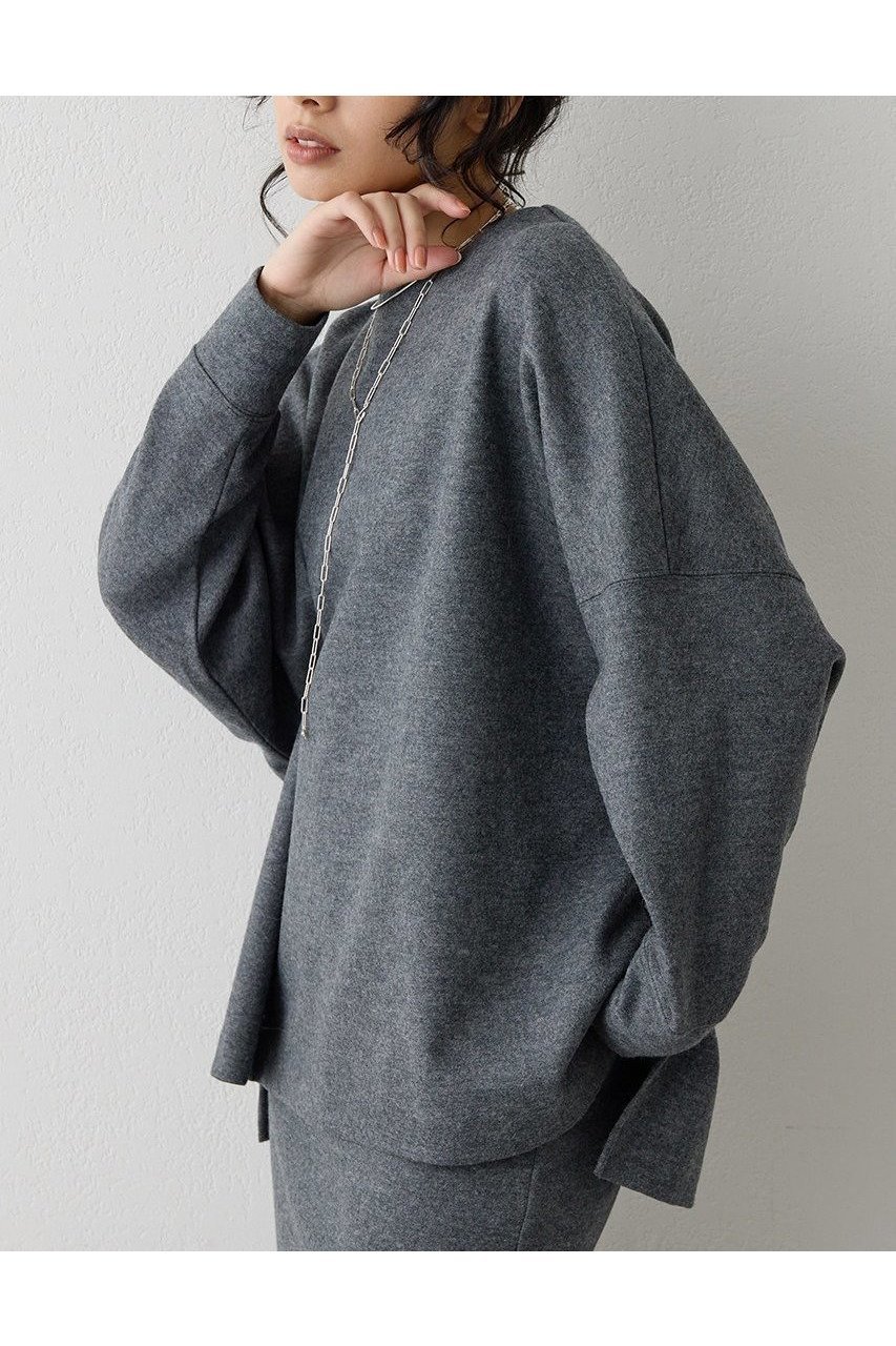 【ウィムガゼット/Whim Gazette】の圧縮スムースワイドプルオーバー 人気、トレンドファッション・服の通販 founy(ファニー) 　ファッション　Fashion　レディースファッション　Fashion for Women　トップス・カットソー　Cut & Sew Tops　シャツ・ブラウス・オフィスカジュアル　Elegant Blouses & Button-Ups　ロングTシャツ・Tシャツ　Longline T-Shirts & Tees　カジュアルプルオーバー・ニットトップス　Pullovers & Knit Tops / Casual Pullovers　カットソー・ベーシックTシャツ　Cut-and-Sewn Tops / Stretch Tees & Basics　おすすめ　Recommended / Our Picks　なめらか　Smooth, Silky Texture　カットソー　Cut and Sewn Top　シンプル　Simple, Minimal　スリーブ　Sleeve, Long Sleeve / Short Sleeve　セットアップ　Set-Up, Coordinated Outfit　バランス　Balance, Style Balance　リラックス　Relax, Relaxed Fit　ロング　Long, Long-Length　ワイド　Wide, Wide Fit　エレガント 上品　Elegant　新作・新入荷　New Arrivals / New In　other-2|ID: prp329100004732983 ipo3291000000034187593