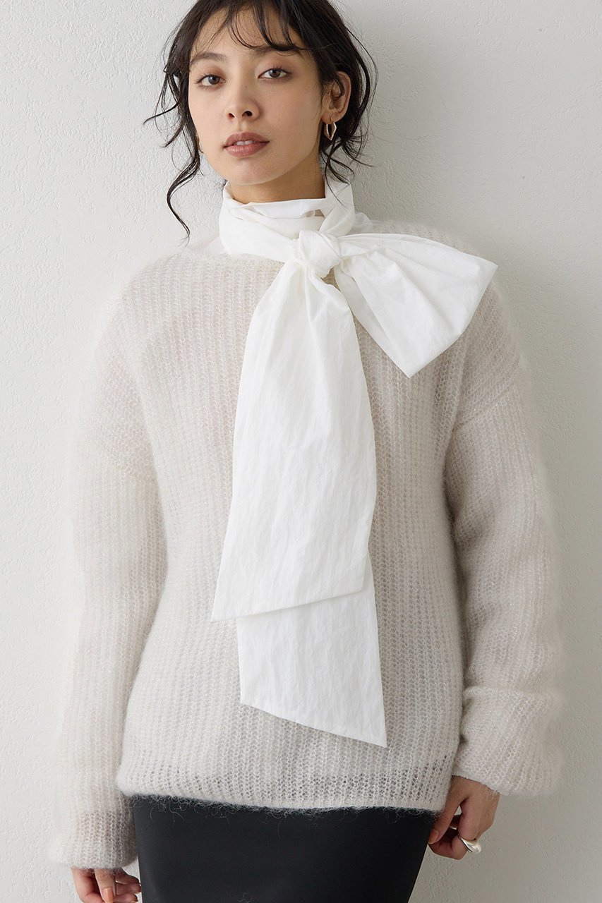 【ウィムガゼット/Whim Gazette】のラメモヘヤニットプルオーバー 人気、トレンドファッション・服の通販 founy(ファニー) 　ファッション　Fashion　レディースファッション　Fashion for Women　トップス・カットソー　Cut & Sew Tops　ニット　Knit Tops & Sweaters　カジュアルプルオーバー・ニットトップス　Pullovers & Knit Tops / Casual Pullovers　おすすめ　Recommended / Our Picks　なめらか　Smooth, Silky Texture　シンプル　Simple, Minimal　エレガント 上品　Elegant　 other-1|ID: prp329100004732984 ipo3291000000036078487