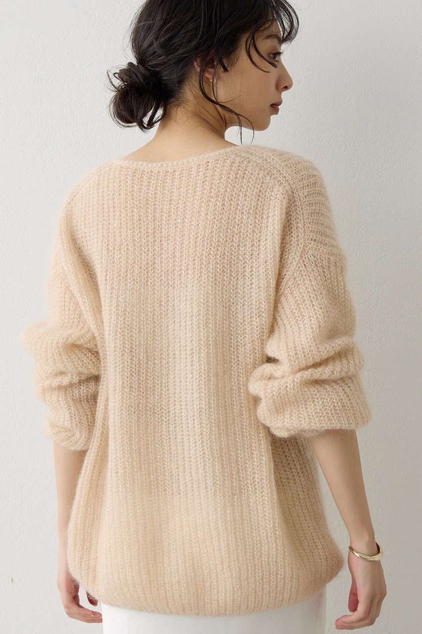 【ウィムガゼット/Whim Gazette】のラメモヘヤニットプルオーバー 人気、トレンドファッション・服の通販 founy(ファニー) 　ファッション　Fashion　レディースファッション　Fashion for Women　トップス・カットソー　Cut & Sew Tops　ニット　Knit Tops & Sweaters　カジュアルプルオーバー・ニットトップス　Pullovers & Knit Tops / Casual Pullovers　おすすめ　Recommended / Our Picks　なめらか　Smooth, Silky Texture　シンプル　Simple, Minimal　エレガント 上品　Elegant　other-4|ID: prp329100004732984 ipo3291000000036078492