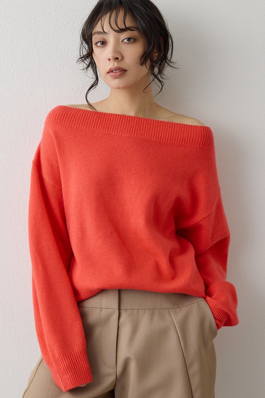【ウィムガゼット/Whim Gazette】のW/Caオフショルプルオーバー インテリア・キッズ・メンズ・レディースファッション・服の通販 founy(ファニー) 　ファッション　Fashion　レディースファッション　Fashion for Women　トップス・カットソー　Cut & Sew Tops　ニット　Knit Tops & Sweaters　カジュアルプルオーバー・ニットトップス　Pullovers & Knit Tops / Casual Pullovers　おすすめ　Recommended / Our Picks　オレンジ　Orange　セットアップ　Set-Up, Coordinated Outfit　フェミニン　Feminine, Girly　エレガント 上品　Elegant　冬　Winter / This Winter　秋　Autumn　オレンジ|ID: prp329100004732985 ipo3291000000035754536