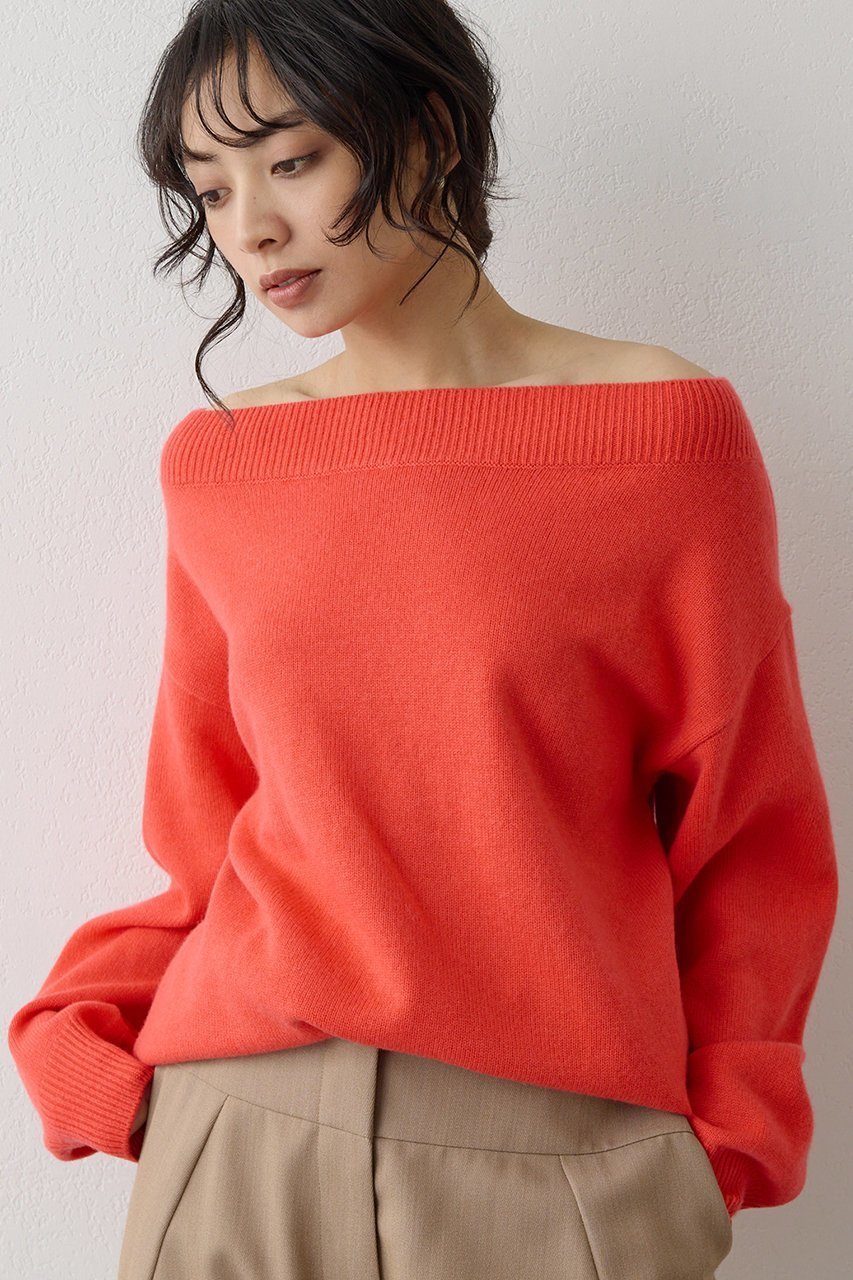 【ウィムガゼット/Whim Gazette】のW/Caオフショルプルオーバー 人気、トレンドファッション・服の通販 founy(ファニー) 　ファッション　Fashion　レディースファッション　Fashion for Women　トップス・カットソー　Cut & Sew Tops　ニット　Knit Tops & Sweaters　カジュアルプルオーバー・ニットトップス　Pullovers & Knit Tops / Casual Pullovers　おすすめ　Recommended / Our Picks　オレンジ　Orange　セットアップ　Set-Up, Coordinated Outfit　フェミニン　Feminine, Girly　エレガント 上品　Elegant　冬　Winter / This Winter　秋　Autumn　other-2|ID: prp329100004732985 ipo3291000000035754537