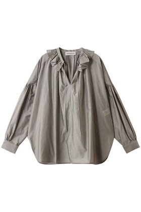 【デパリエ/DEPAREILLE】のシアータフタフリルブラウス 人気、トレンドファッション・服の通販 founy(ファニー) ファッション Fashion レディースファッション Fashion for Women トップス・カットソー Cut & Sew Tops シャツ・ブラウス・オフィスカジュアル Elegant Blouses & Button-Ups ギャザー Gathered, Ruffled ジャケット Jacket, Outerwear スリーブ Sleeve, Long Sleeve / Short Sleeve タフタ Taffeta, Structured Fabric フリル Frill, Ruffle リボン Ribbon, Bow ロング Long, Long-Length 新作・新入荷 New Arrivals / New In |ID:prp329100004732992