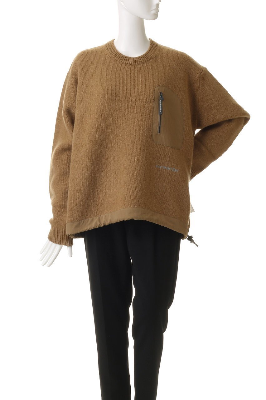 【アンドワンダー/and wander】の【UNISEX】shetland wool セーター 人気、トレンドファッション・服の通販 founy(ファニー) 　ファッション　Fashion　レディースファッション　Fashion for Women　トップス・カットソー　Cut & Sew Tops　ニット　Knit Tops & Sweaters　カジュアルプルオーバー・ニットトップス　Pullovers & Knit Tops / Casual Pullovers　ユニセックス　Unisex, Genderless　アウトドア　Outdoor Clothing　セーター　Sweater, Knitwear　ドローコード　Drawcord, Drawstring Cord　ポケット　Pocket, Pocket Detail　新作・新入荷　New Arrivals / New In　other-2|ID: prp329100004734394 ipo3291000000034198533