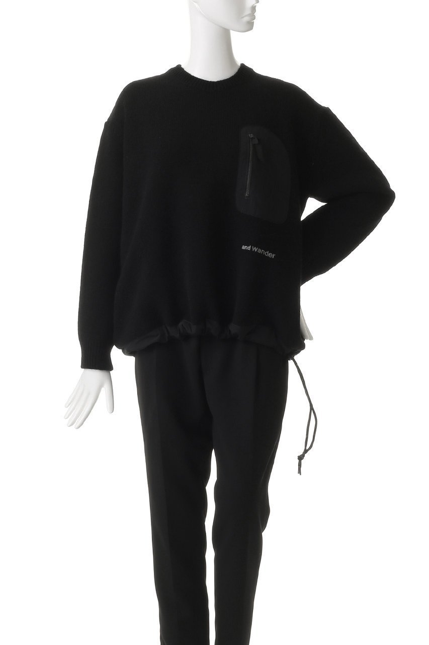 【アンドワンダー/and wander】の【UNISEX】shetland wool セーター 人気、トレンドファッション・服の通販 founy(ファニー) 　ファッション　Fashion　レディースファッション　Fashion for Women　トップス・カットソー　Cut & Sew Tops　ニット　Knit Tops & Sweaters　カジュアルプルオーバー・ニットトップス　Pullovers & Knit Tops / Casual Pullovers　ユニセックス　Unisex, Genderless　アウトドア　Outdoor Clothing　セーター　Sweater, Knitwear　ドローコード　Drawcord, Drawstring Cord　ポケット　Pocket, Pocket Detail　other-6|ID: prp329100004734394 ipo3291000000035878094