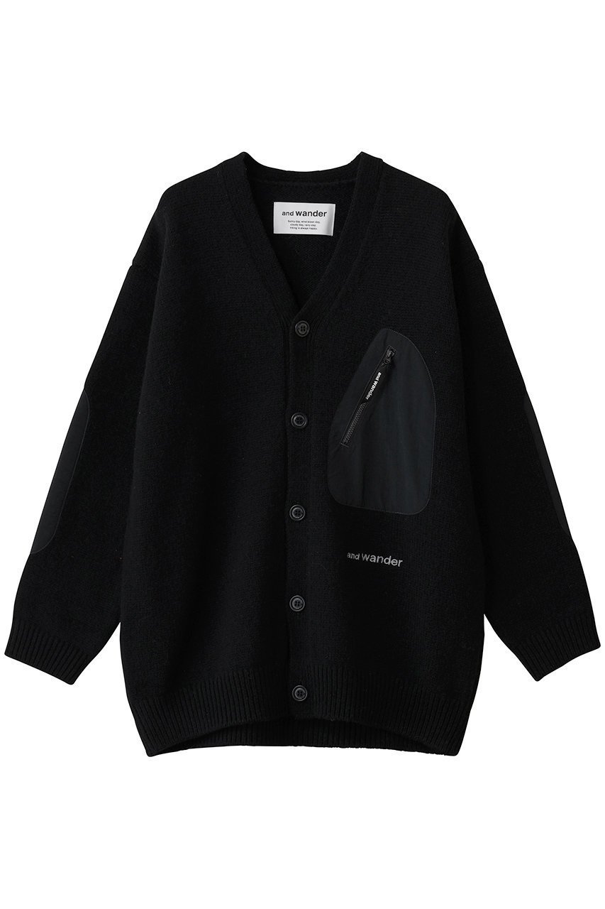 【アンドワンダー/and wander】の【UNISEX】shetland wool カーディガン インテリア・キッズ・メンズ・レディースファッション・服の通販 founy(ファニー) 　ファッション　Fashion　レディースファッション　Fashion for Women　トップス・カットソー　Cut & Sew Tops　ニット　Knit Tops & Sweaters　カーディガン・羽織り　Layered Style Cardigans　ユニセックス　Unisex, Genderless　アウトドア　Outdoor Clothing　カーディガン　Cardigan, Knitwear　ブラック|ID: prp329100004734395 ipo3291000000035586678