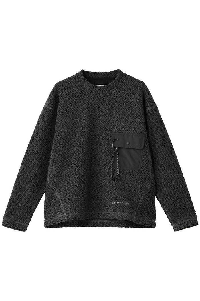 【アンドワンダー/and wander】の【UNISEX】re wool ジャカード クルー ネック インテリア・キッズ・メンズ・レディースファッション・服の通販 founy(ファニー) https://founy.com/ ファッション Fashion レディースファッション Fashion for Women トップス・カットソー Cut & Sew Tops ニット Knit Tops & Sweaters カジュアルプルオーバー・ニットトップス Pullovers & Knit Tops / Casual Pullovers ユニセックス Unisex, Genderless アウトドア Outdoor Clothing シンプル Simple, Minimal ジャカード／ジャガード Jacquard, Woven Pattern ポケット Pocket, Pocket Detail 新作・新入荷 New Arrivals / New In |ID: prp329100004734396 ipo3291000000034198545